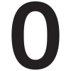 Hausnummer ''0'' Schwarz