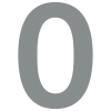 Hausnummer ''0'' Grau Metallic