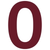 Hausnummer ''0'' Rot