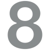 Hausnummer ''8'' Grau Metallic
