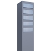 Briefkastenanlage Monolith for Five Grau mit Edelstahlklappe