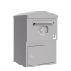 Paketbox Mannheim mit Spitzdach - Größe M in Achatgrau | Wandmontage