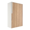 Briefkasten Faro Weiß mit Holzdekor-Front