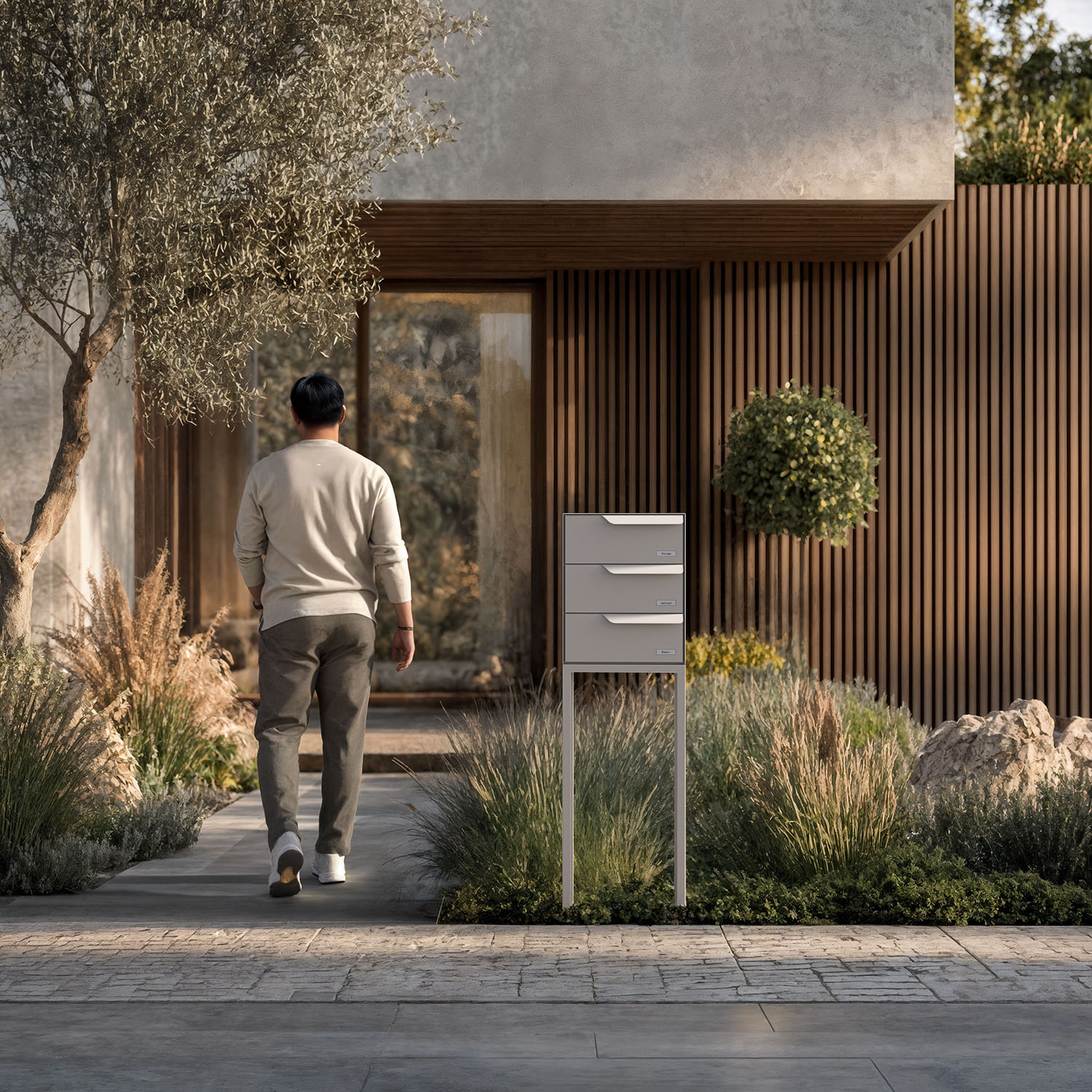 Farbtrends 2025: Briefkästen in RAL-Farben passend zur Haustür