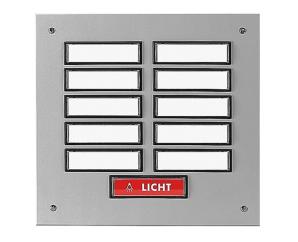 Zweireihige Etagenplatten Unterputz für 6-12 WE mit separatem Lichtschild