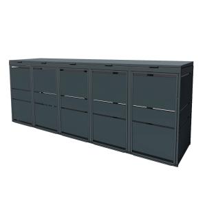 Mülltonnenbox Lewis 5er 240 Liter